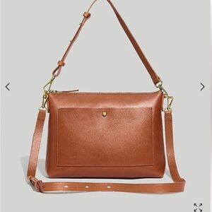 Elegant Brown Leather Shoulder Bag